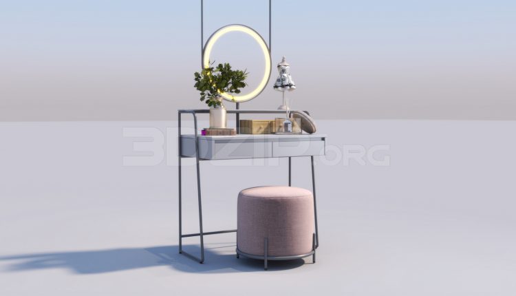 5547. Free 3D Dressing Table Model Download