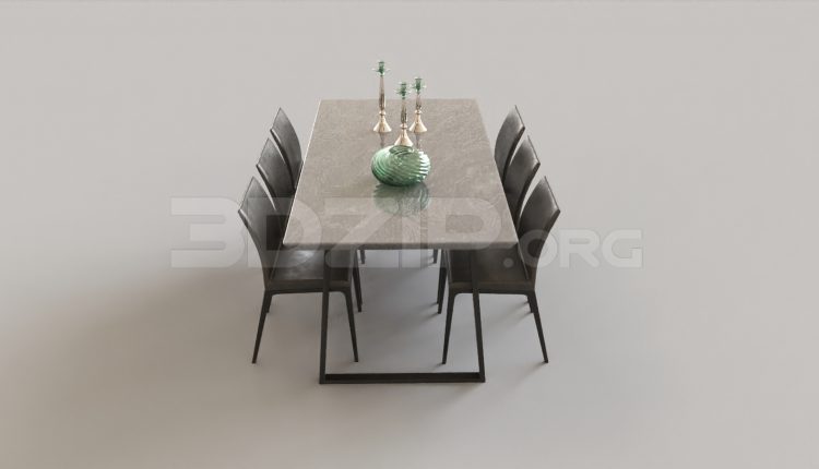 6600. Free 3Ds Max Dining Table And Chair Model Download