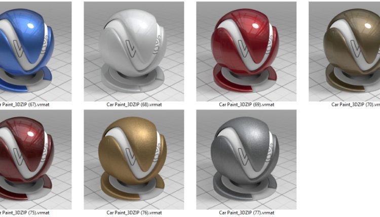 11424. Vray Materials Car Paint Free Download