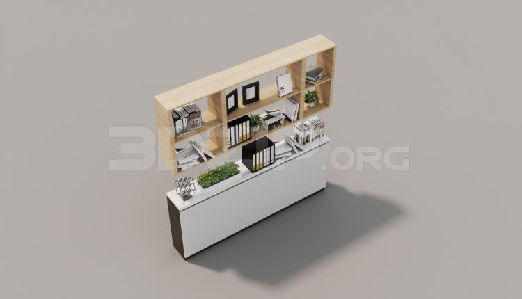 6675. Free 3Ds Max Bookcase Model Download