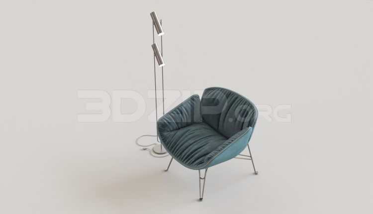 6808. Free 3Ds Max Armchair Model Download