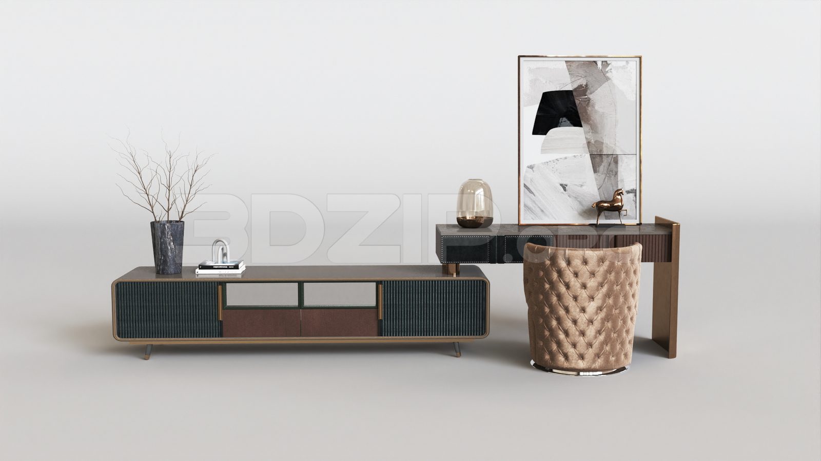 15720. Free 3ds Max Dressing Table Model Download (1)