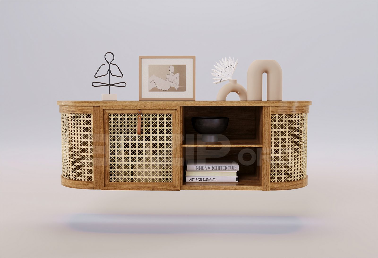 16370. Free 3ds Max Display Cabinets Model Download (1)