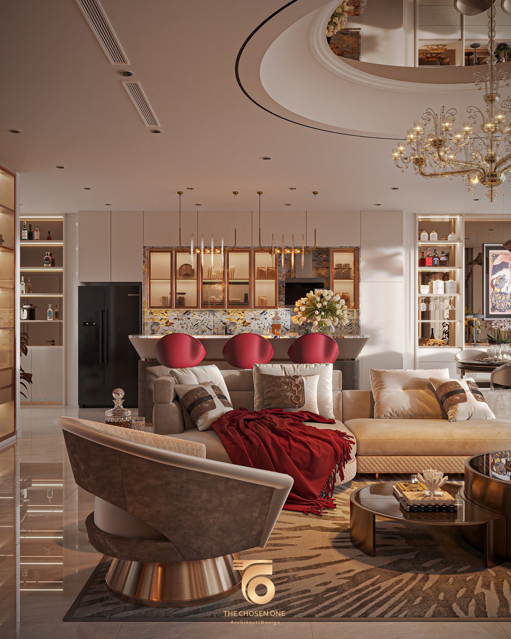 13800. 3ds Max Living Room - Kitchen Interior Model Download By Nguyen Phu Thinh (1)