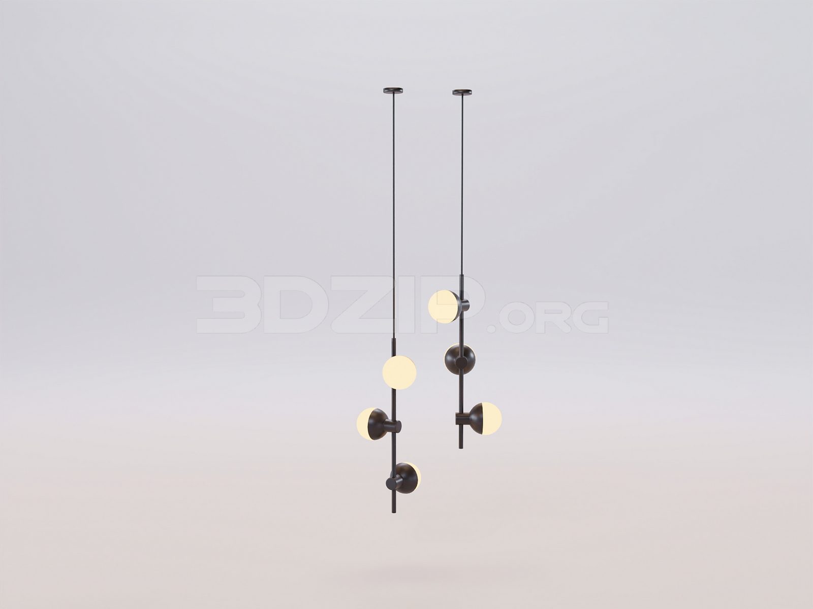 17099. Free 3ds Max Ceiling Light Model Download (1)