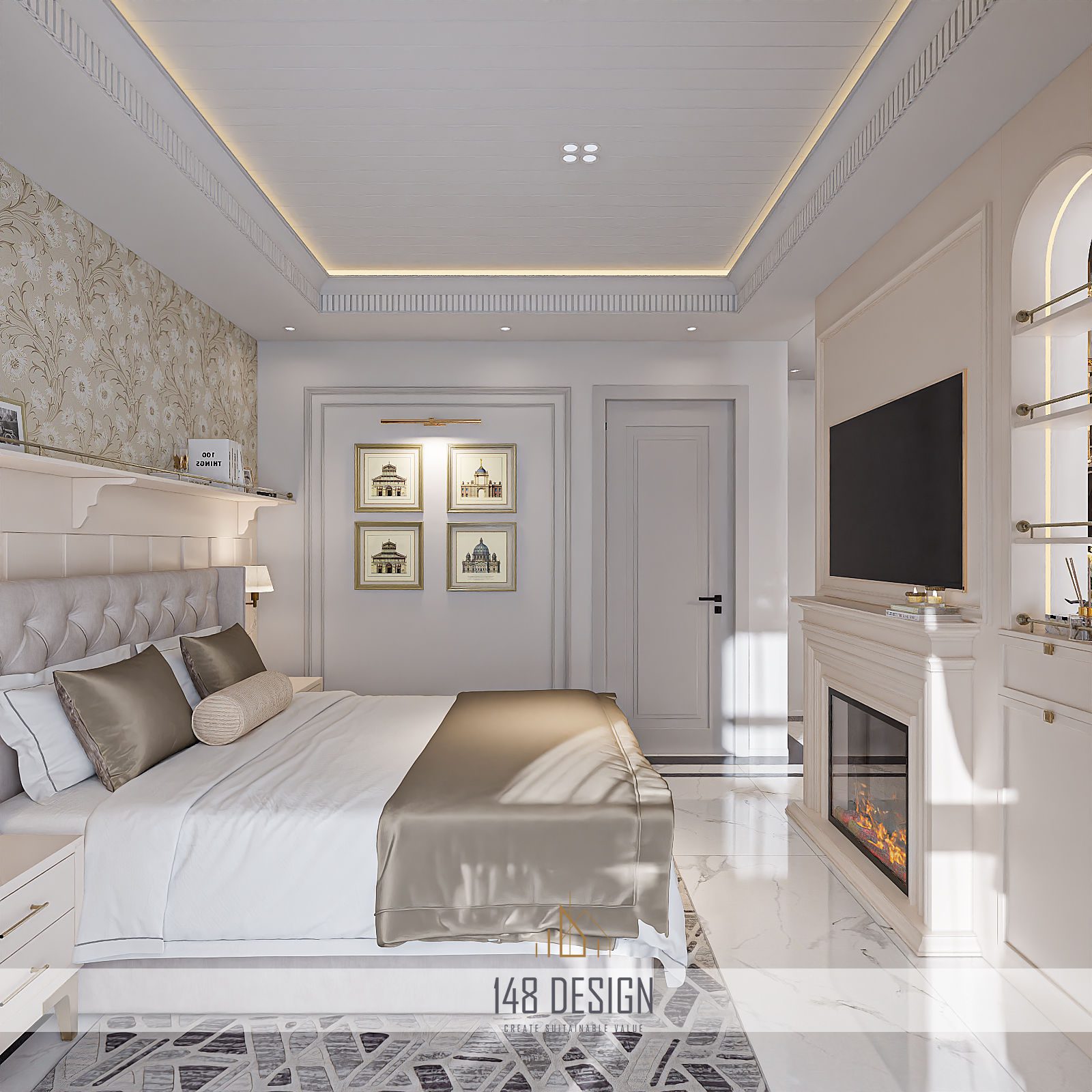 20137. 3ds Max Bedroom Interior Model Download By 148 Design (2)