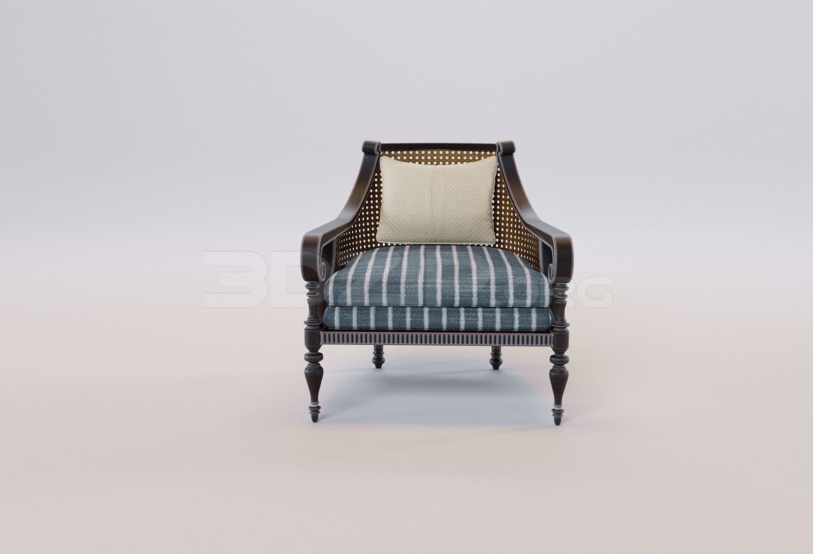 17606. Free 3ds Max Armchair Model Download (2)