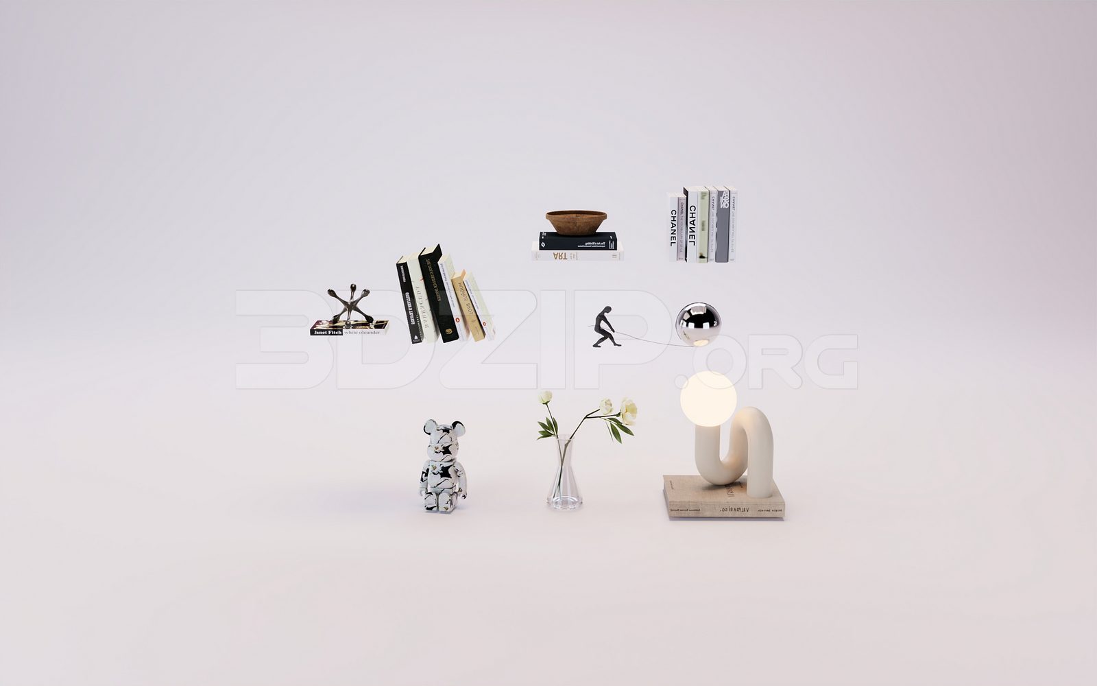 17758. Free 3ds Max Decorative Set Model Download (1)