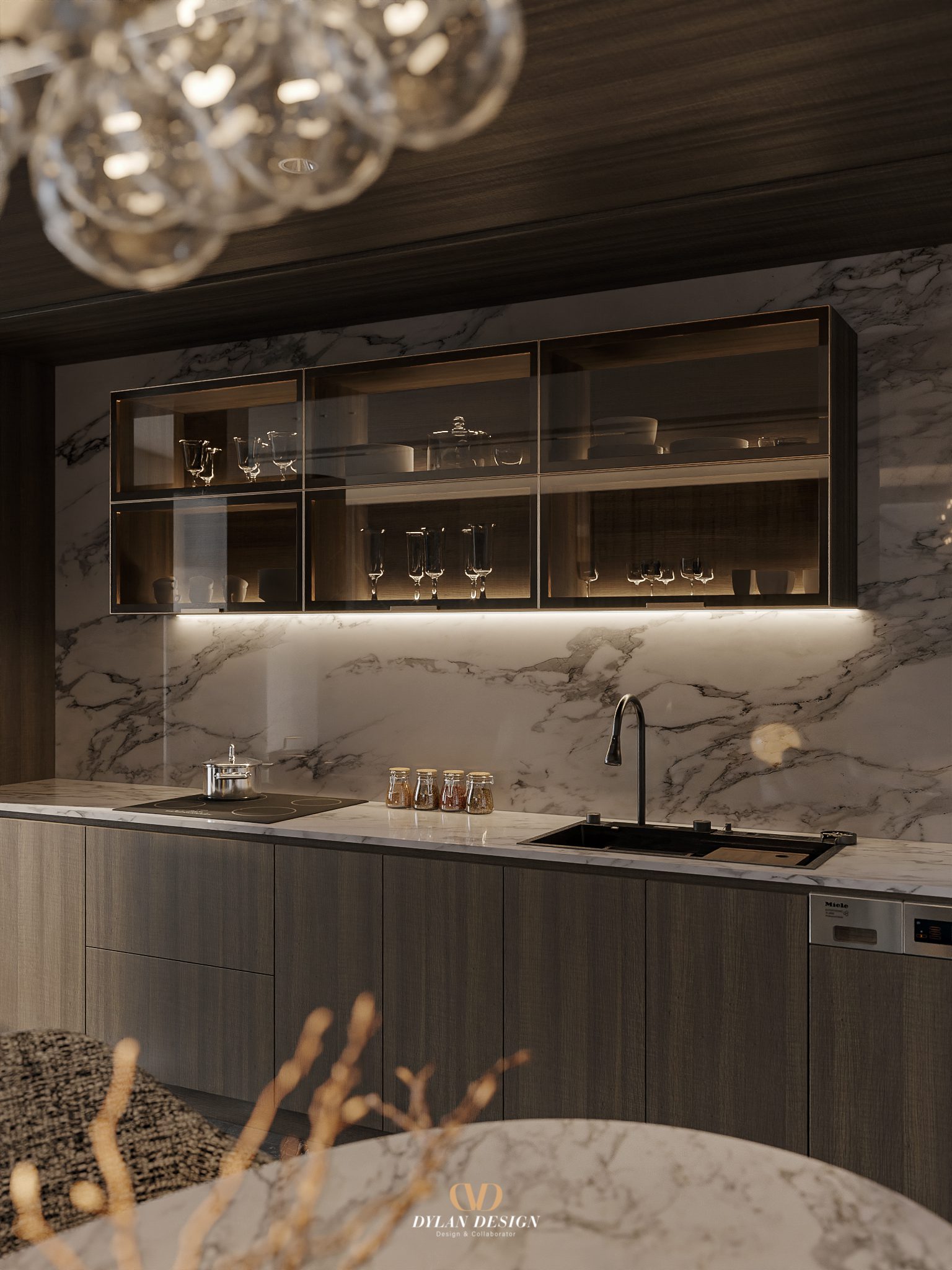 13812. 3ds Max Living Room - Kitchen Interior Model Download By Bui Vien (13)