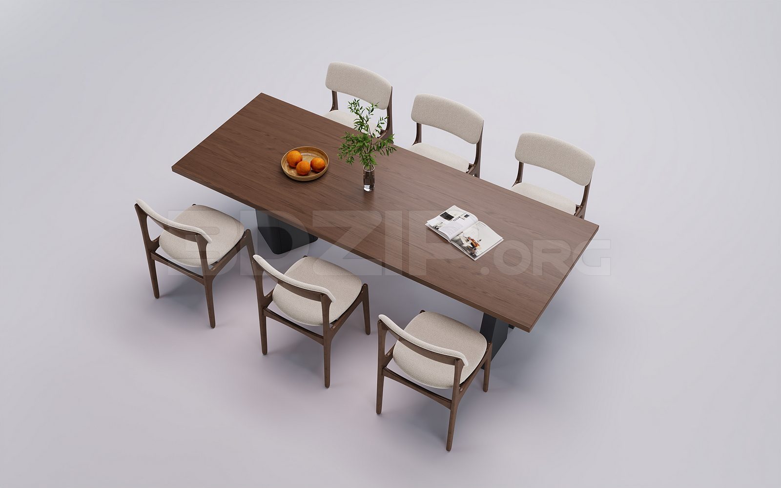 18137. Free 3ds Max Dining Table And Chair Model Download