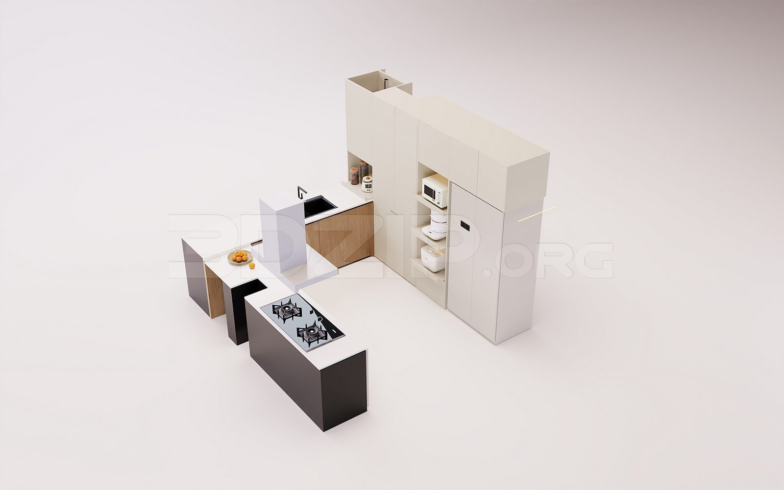 18508. Download Free 3Ds Max Kitchen Model (1)